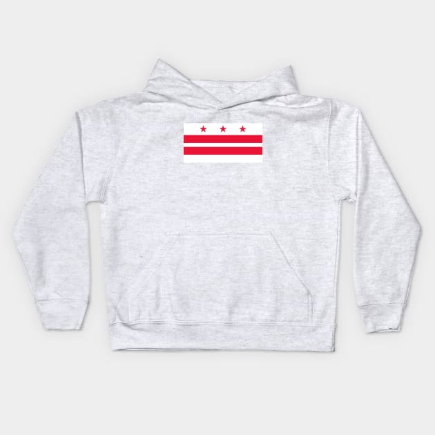 Flag of Washington D.C. Kids Hoodie by brigadeiro